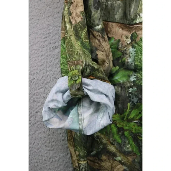Mossy Oak Tabbed Sleeves Men's Dressy Button Up Silky Camo Shirt-Size Medium - Picture 6 of 10